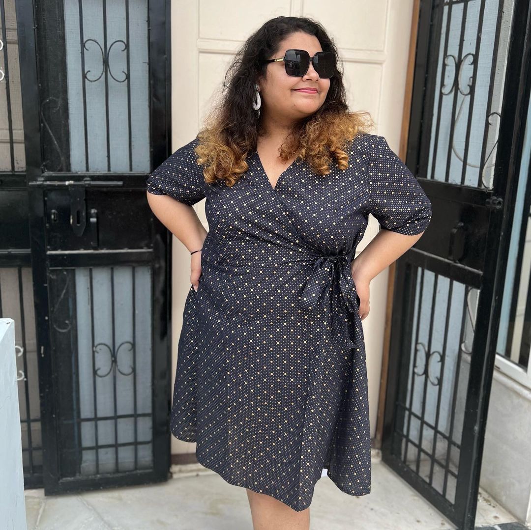 Galaxy Semi Wrap Dress