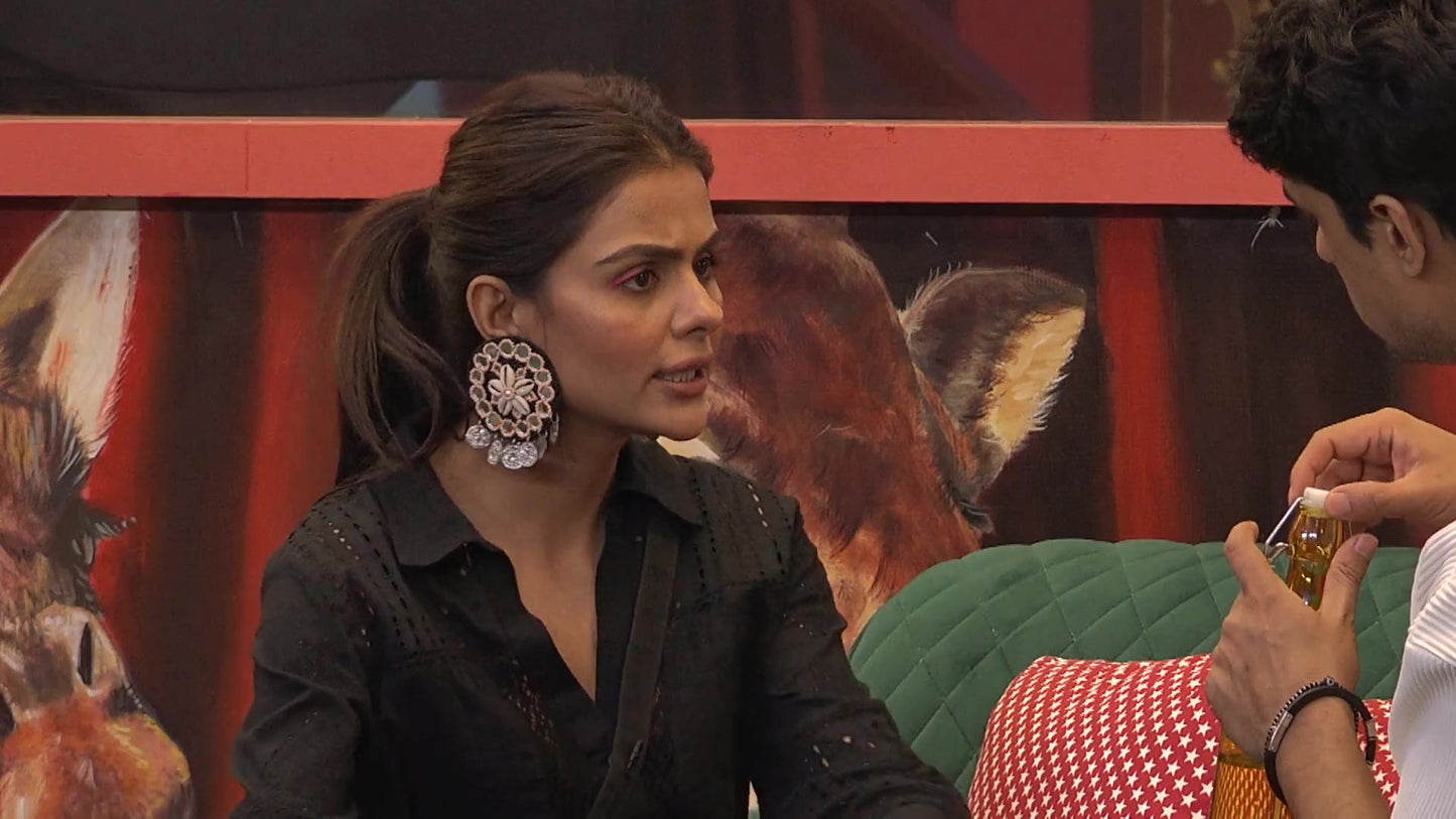 Roohi Black Mirror Handmade Beaded Earrings