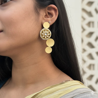 Royal Cascade Kundan Drop Earrings