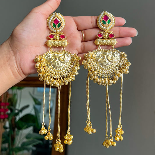 Kanakdhara Ghungroo Temple Earrings