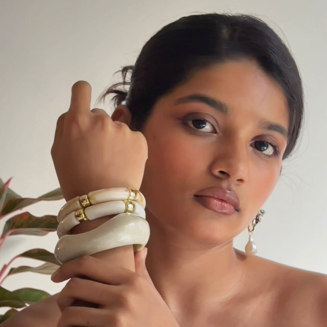 Kashish Acrylic & Resin Bangle Stack