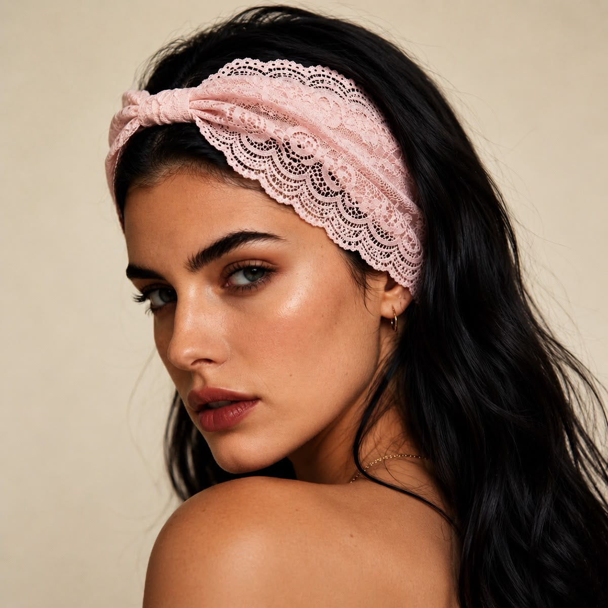 Blush Pink Lace Headband