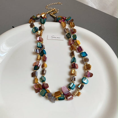 Double Layered Bead Necklace