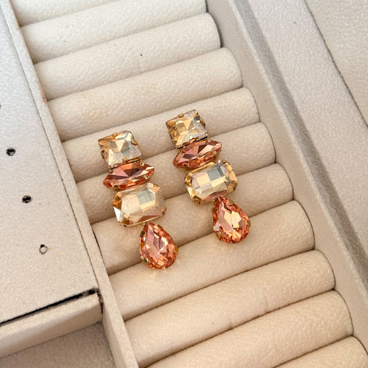 Sunset Mixed Cut Drop Earrings
