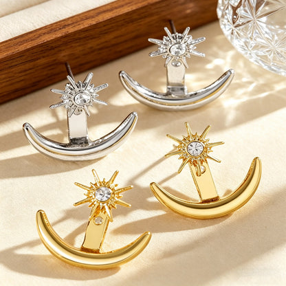 Crescent Silver Earrings