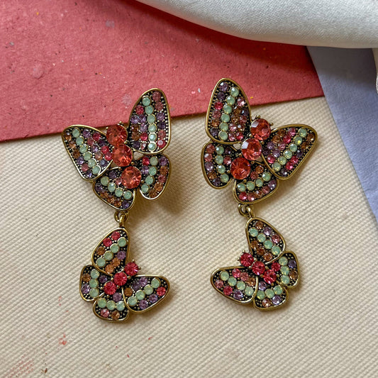 Butterfly Pastel Statement Earrings