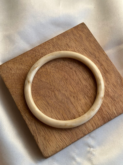 White Resin Bangles