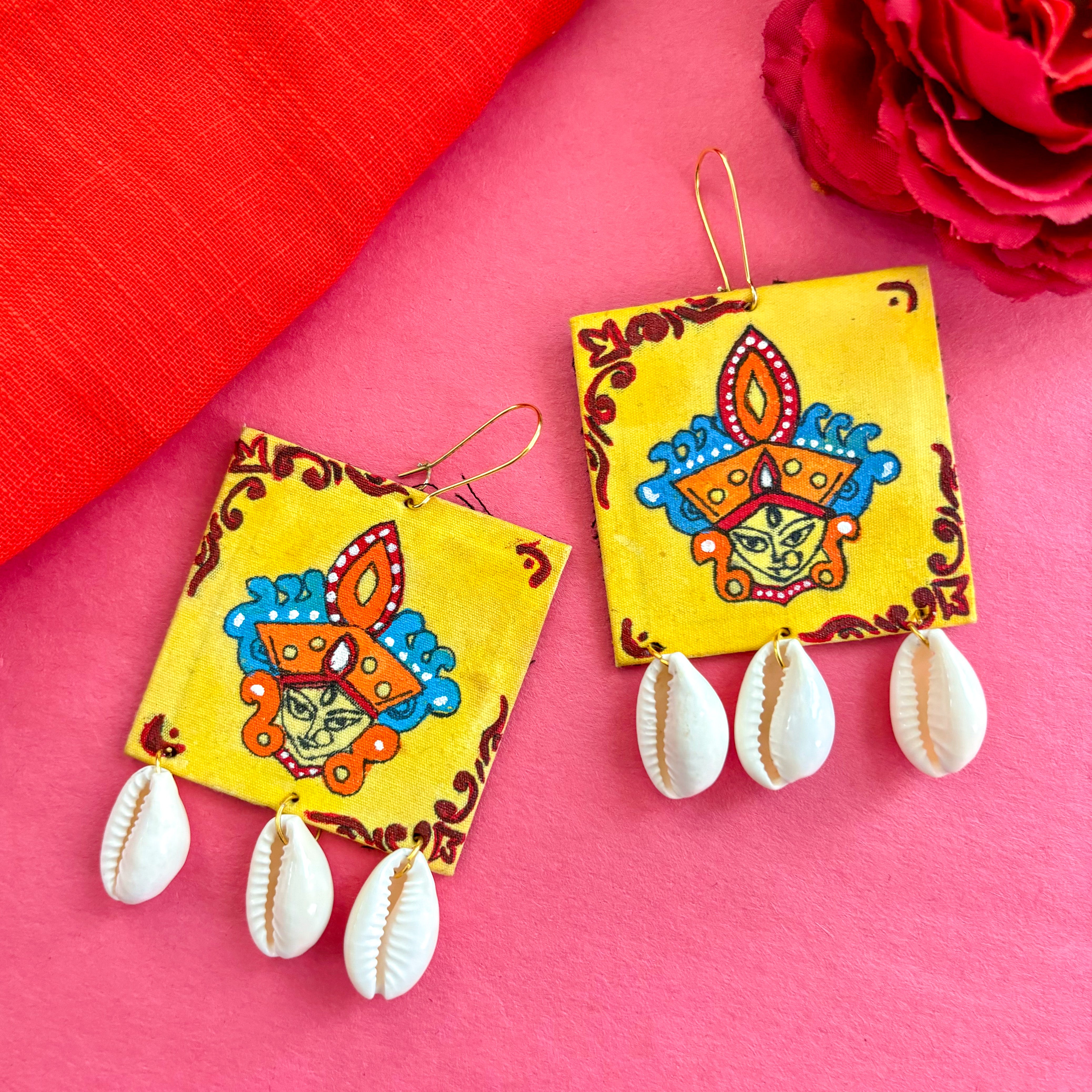 Fabric Jewellery Earring - CJCE008 | Chaarmology | Manufacturing And  Delivering Handmade Floral Jewelry Across The Globe