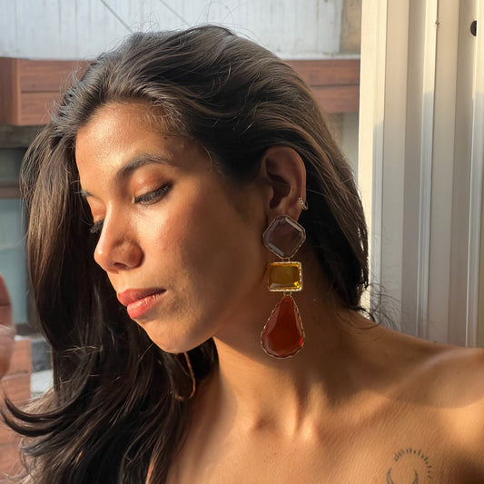 Pop Parade Alloy inlay Resin (Necklace + Earrings)