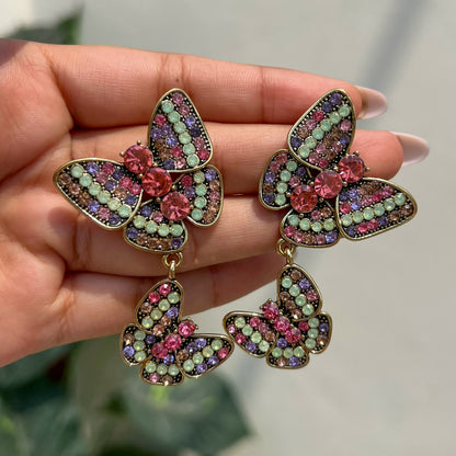 Butterfly Pastel Statement Earrings