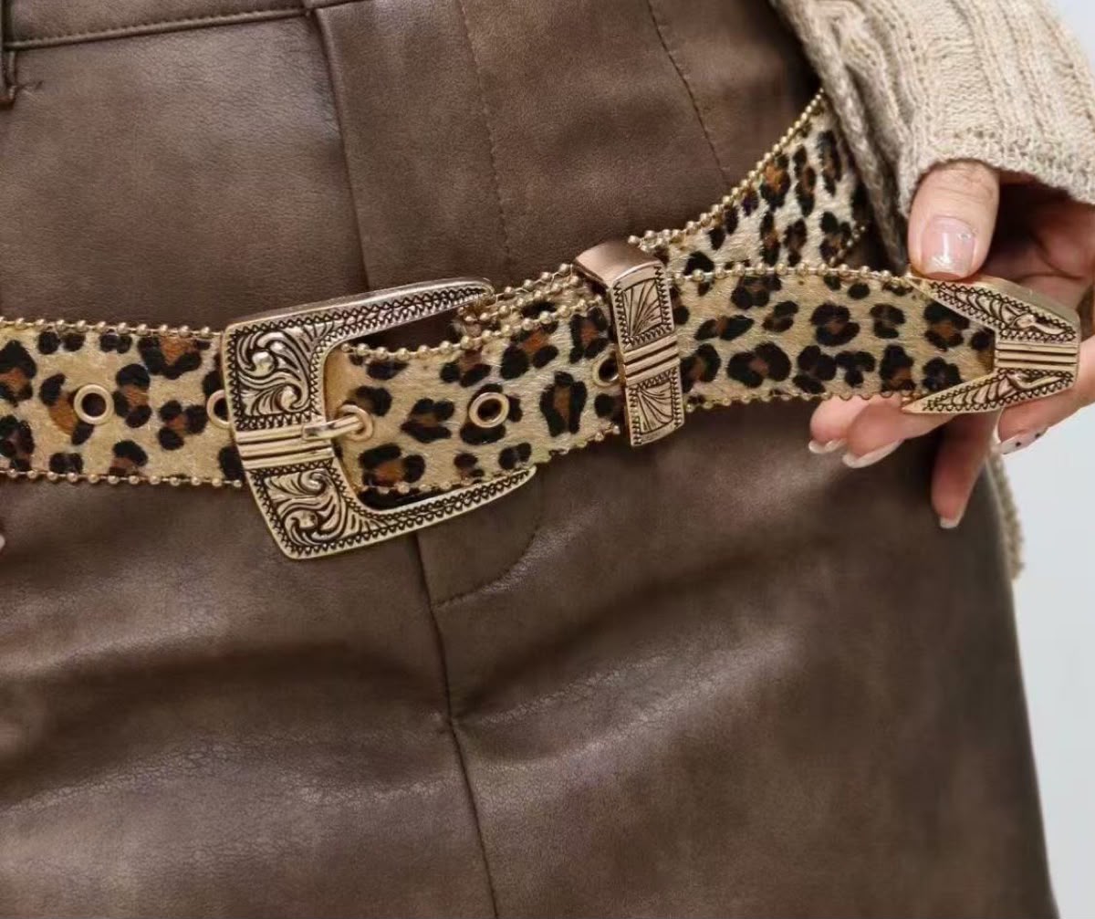 Wild West Leopard Belt