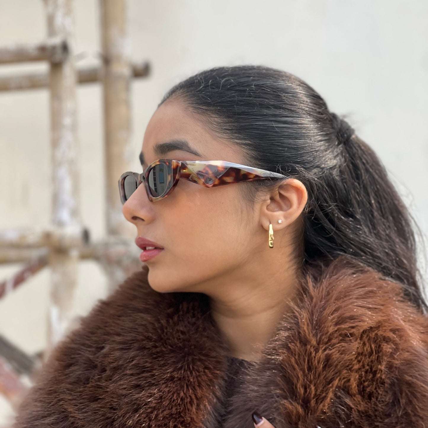 Leopard Block Sunglasses