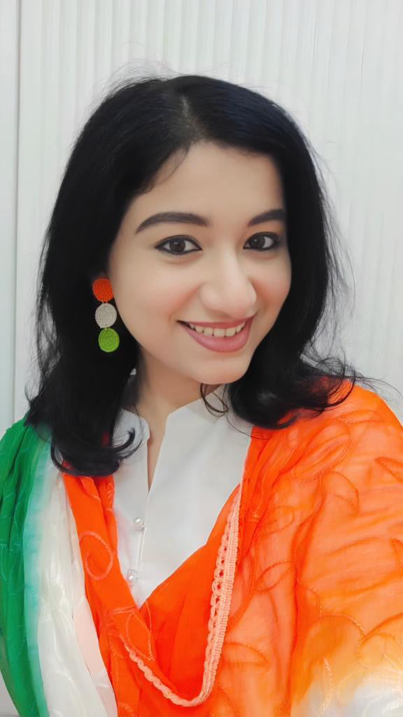 Tiranga Handmade Beaded Earrings