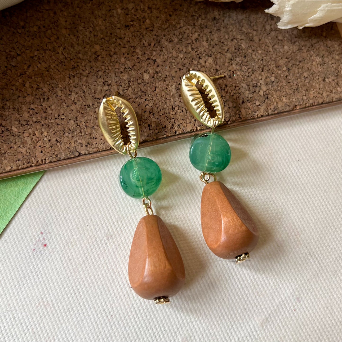 Coastal Chic Shell Drop Earrings