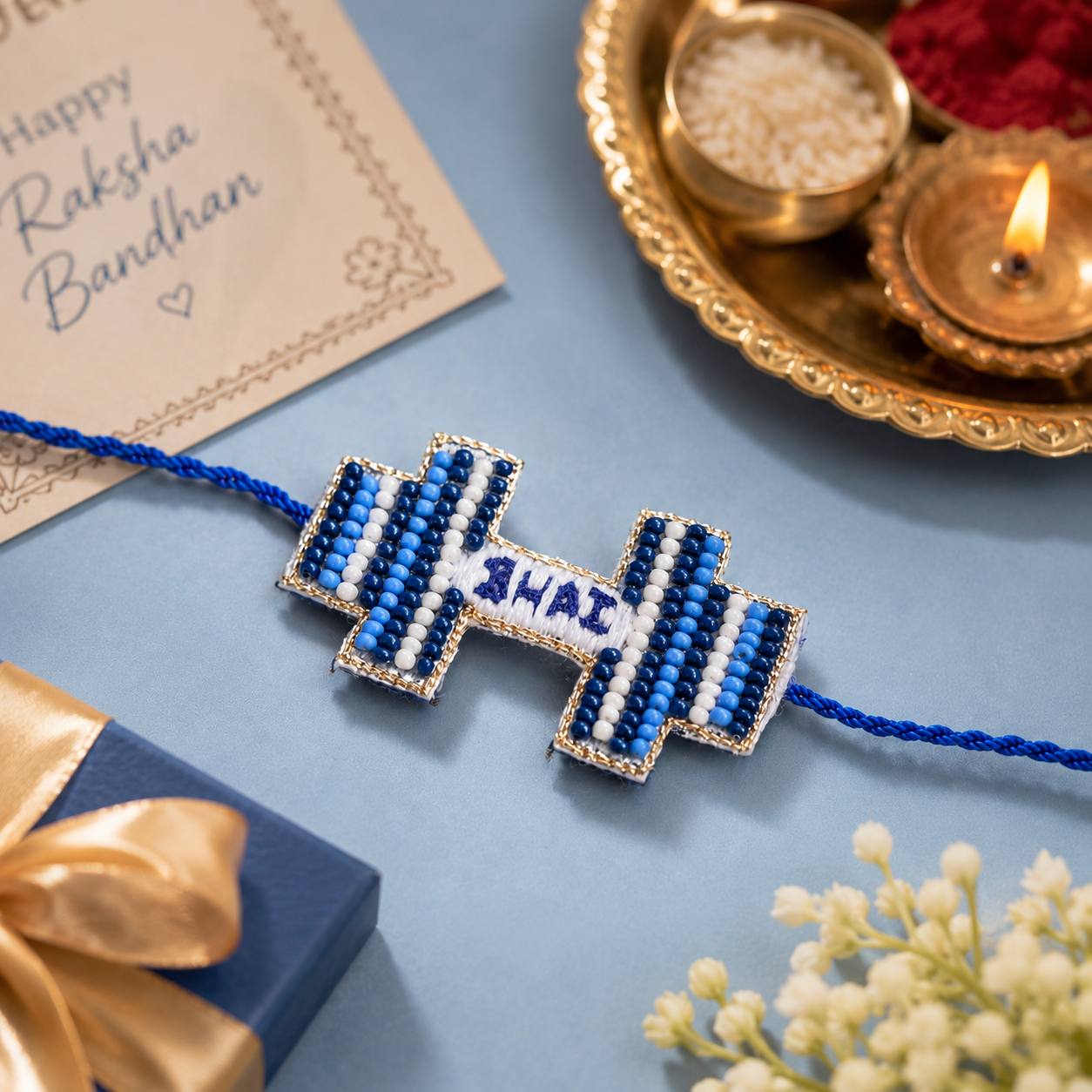Gym Bro Handmade Beaded Rakhi