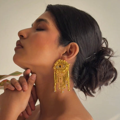 Eyes on You Gold Metal Earring