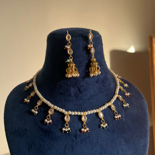 Chetna Pearl Jhumki Set