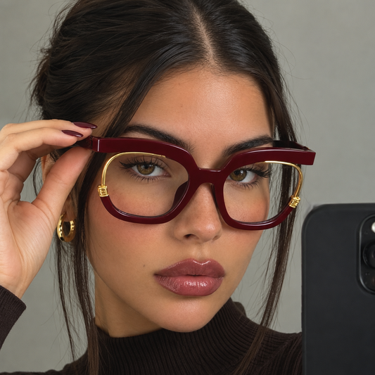 Round Gold Viral Retro Eyewear
