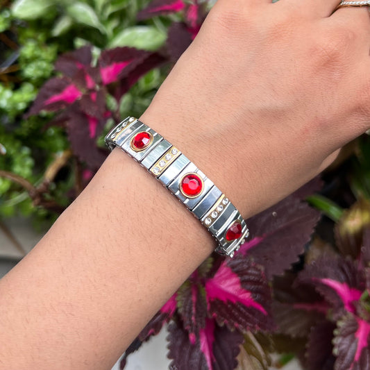 Red Dot Stainless Steel Bracelet