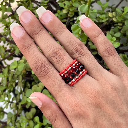 Multi Spiral Beaded Ring