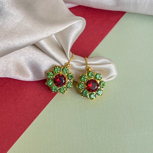 Garden Bloom Rhinestone Earrings