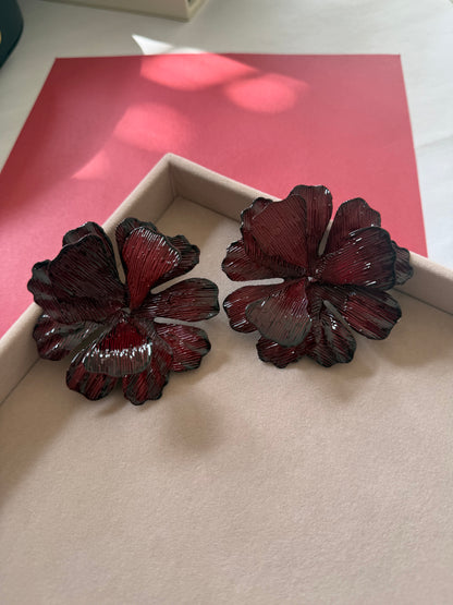 Midnight Bloom Statement Earrings