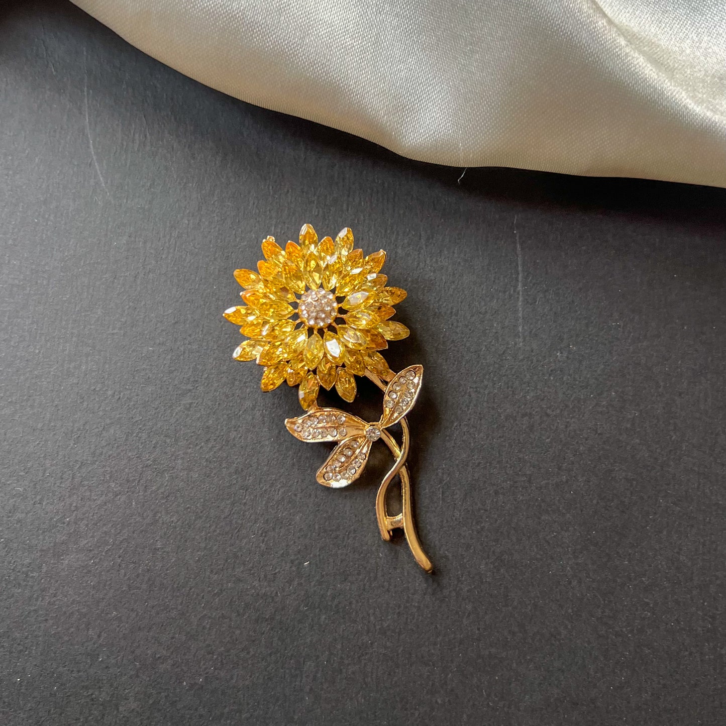 Golden Radiance Bloom Brooch