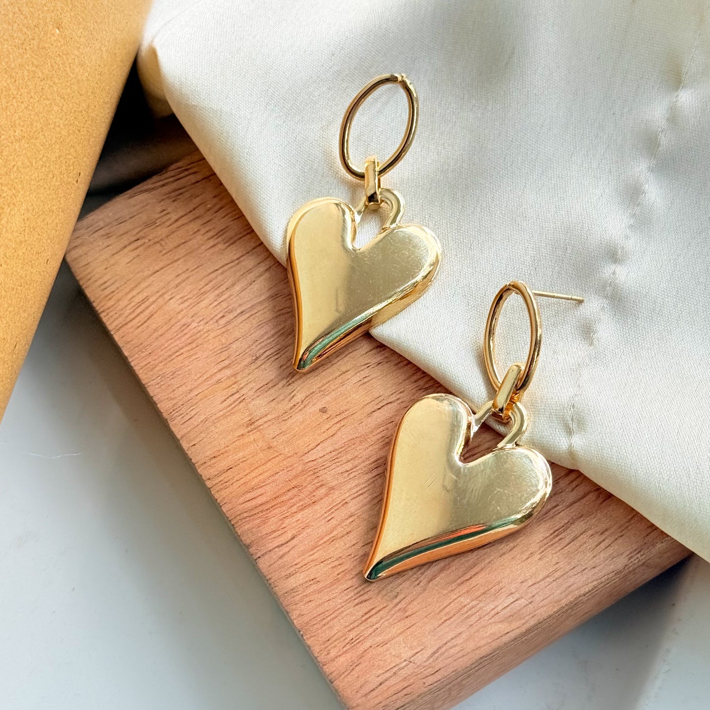 Darlene Gold Metal Earrings