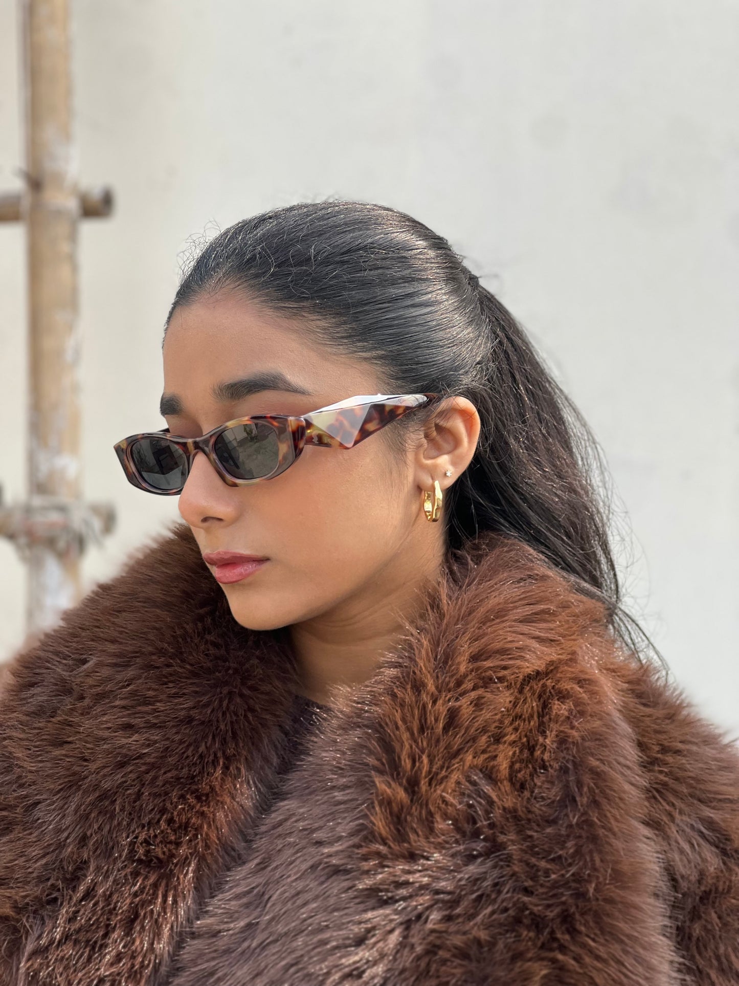 Leopard Block Sunglasses
