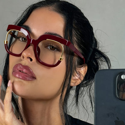 Burgundy Round Viral Retro Eyewear