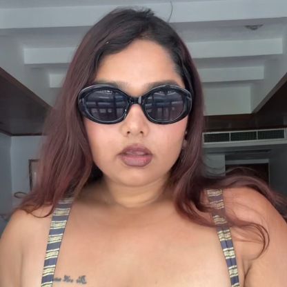 Bold Sculpted Oval Sunglasses