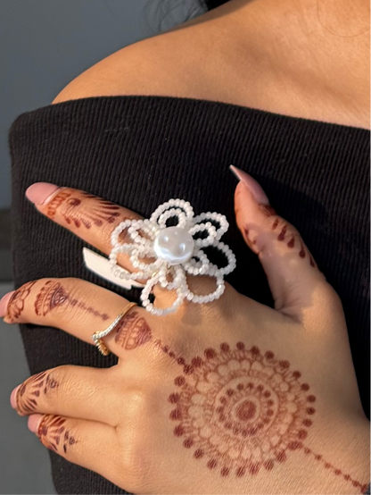 Shabana Beaded Flower Ring