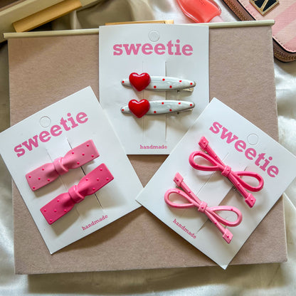Sweetheart Bow & Love Clip Set