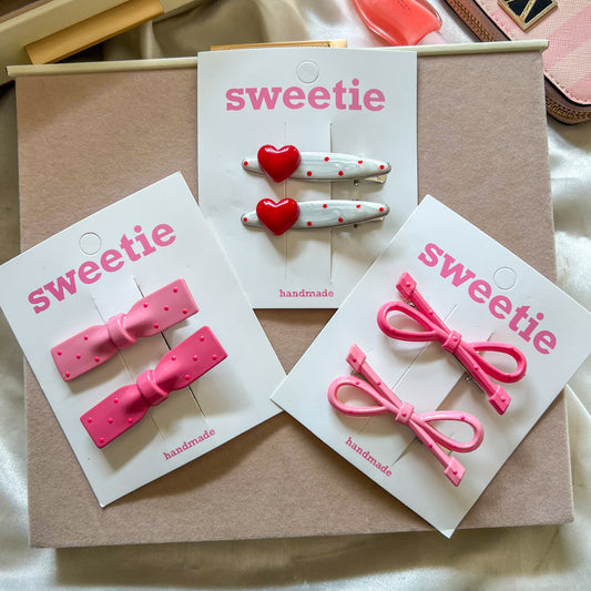 Sweetheart Bow & Love Clip Set