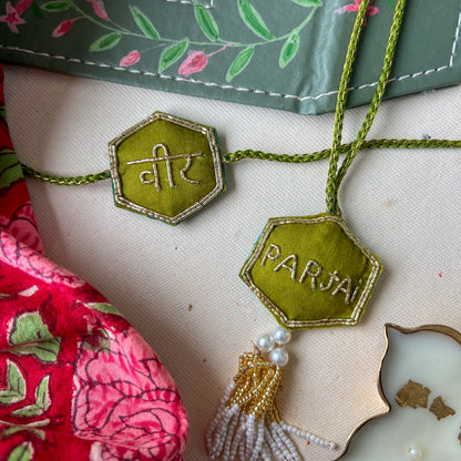 Veer Parjai Handmade Beaded Rakhi