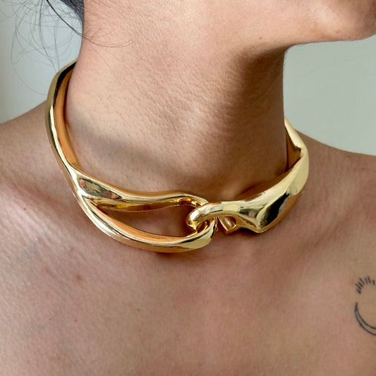 Lock Metal Gold Necklace