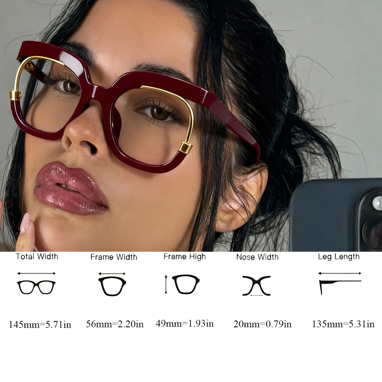Burgundy Round Viral Retro Eyewear