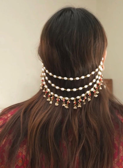 Noor Pearl Hair Chain – No Piercing Required PRE ORDER