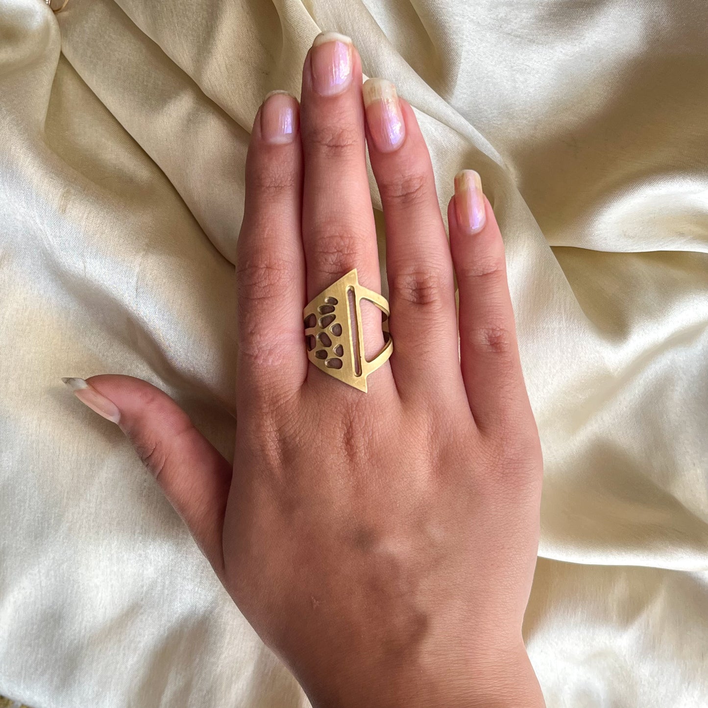 Amilia Handmade Brass Ring