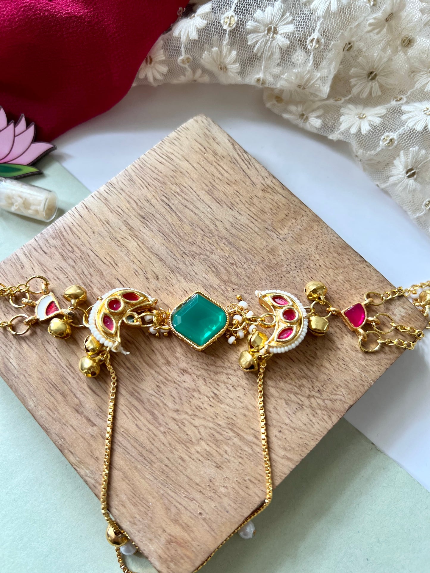Emerald Royale Bhai-Bhabhi Rakhi & Lumba Set