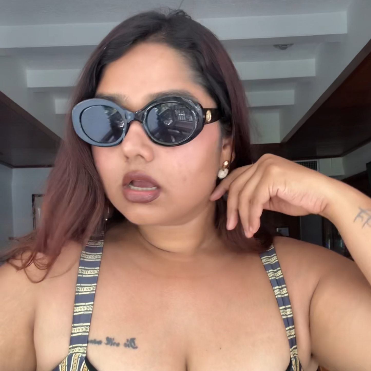 Bold Sculpted Oval Sunglasses