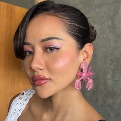 Lobster Luxe Statement Earrings