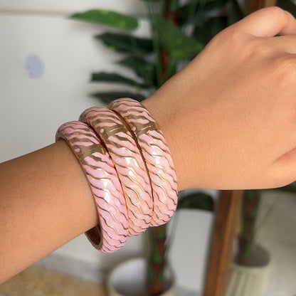 Pink Luxe Wave Single Bangle