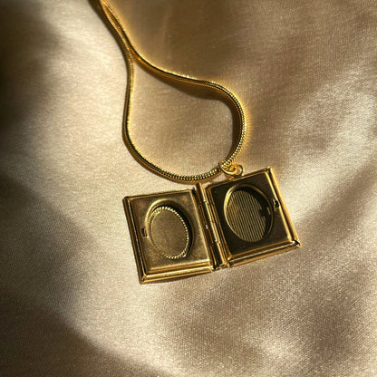 Book Gold Photo Neckpiece