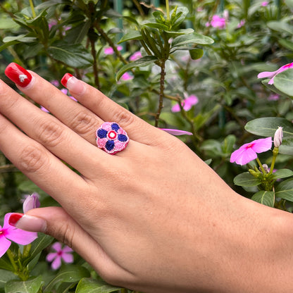 Kaanchi Hand Embroidered Beaded Ring