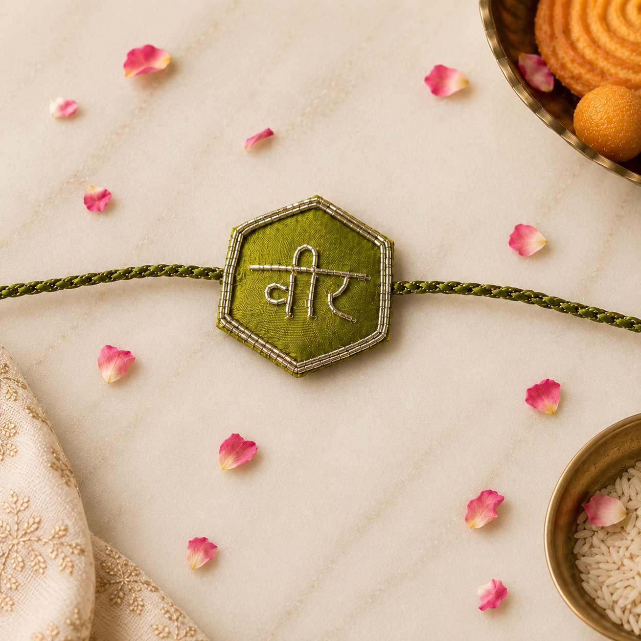 Veer Parjai Handmade Beaded Rakhi