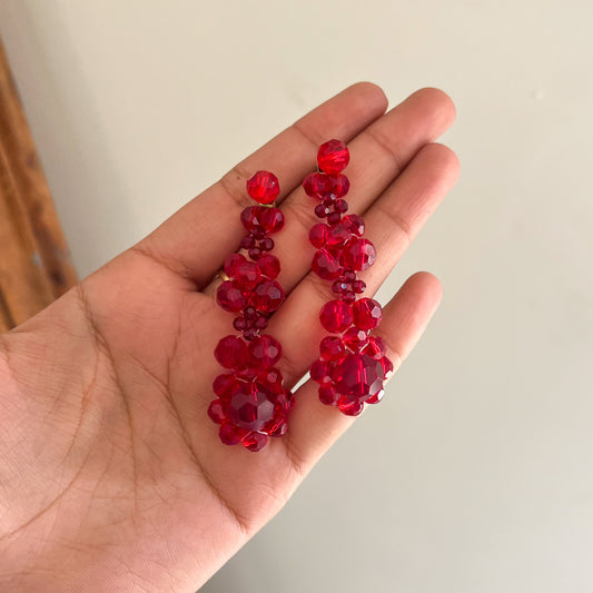 The Ruby Cascade Earrings