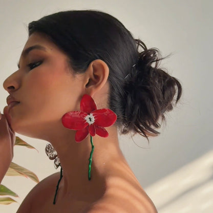 Scarlet Bloom Earrings