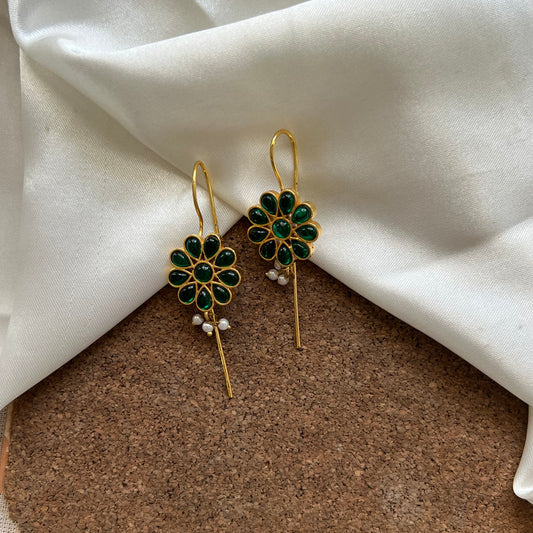 Aaranya Handmade Brass Floral Ear Cuffs