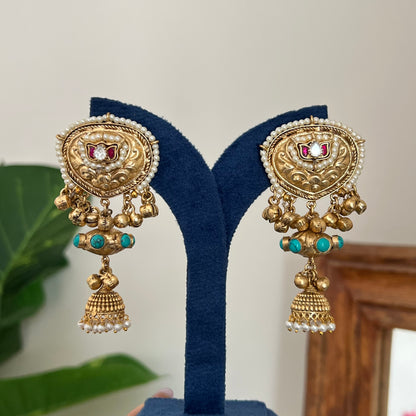 Nargis Handcrafted Brass Jhumka